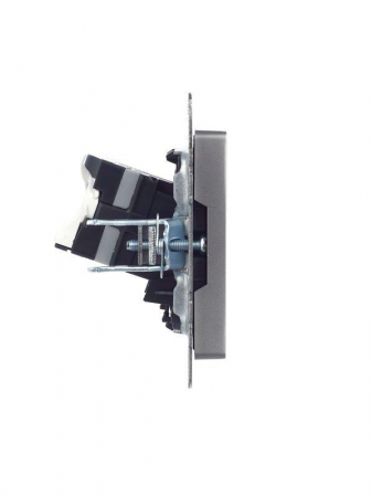 Розетка компьютерная СП RJ45 кат.5E BRITE РК10-БрС механизм сталь IEK BR-K10-1-K46 Розетка компьютерная СП RJ45 кат.5E BRITE РК10-БрС механизм сталь IEK BR-K10-1-K46