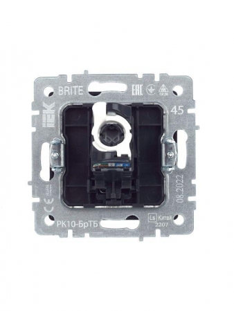 Розетка компьютерная СП RJ45 кат.5E BRITE РК10-БрТБ механизм бронза IEK BR-K10-1-K45 Розетка компьютерная СП RJ45 кат.5E BRITE РК10-БрТБ механизм бронза IEK BR-K10-1-K45