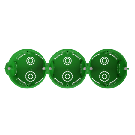 Коробка установочная 68х45мм для твердых стен с саморезами один стыковочный узел IP20 зел. KUTS1-68-45-green Эра Б0061164