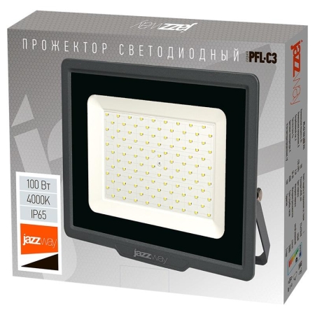 Прожектор светодиодный PFL-C3 100Вт 4000К IP65 ДО compact закален. прозр. стекло Pro JazzWay 5045705 Прожектор светодиодный PFL-C3 100Вт 4000К IP65 ДО compact закален. прозр. стекло Pro JazzWay 5045705