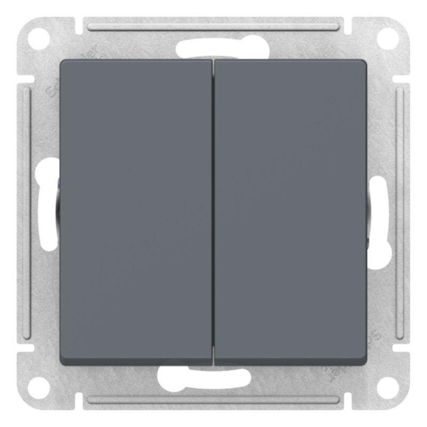 Выключатель 2-кл. AtlasDesign (сх. 2) 10А с самовозвратом механизм грифель SE ATN000717