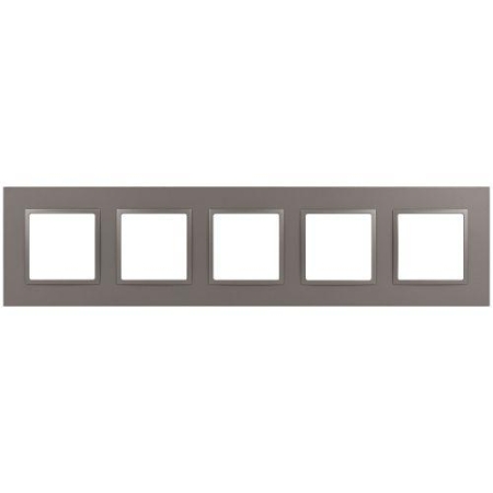 Рамка 5-м Elegance 14-5015-16 Classic для розеток и выключателей титан Эра Б0065831