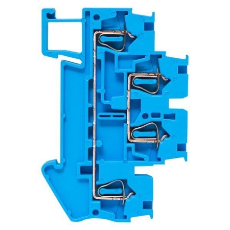 Колодка клеммная ST-2.5 26А пружинная двойн. син. EKF plc-jxb-st-2.5-4-2-blue
