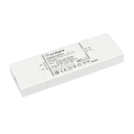 Блок питания ARV-SP-48060-FLAT-PFC 48В 1.25А 60Вт IP20 пластик Arlight 052081 Блок питания ARV-SP-48060-FLAT-PFC 48В 1.25А 60Вт IP20 пластик Arlight 052081