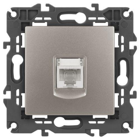 Розетка компьютерная Elegance 14-3107-16 RJ45 титан Эра Б0065764 Розетка компьютерная Elegance 14-3107-16 RJ45 титан Эра Б0065764