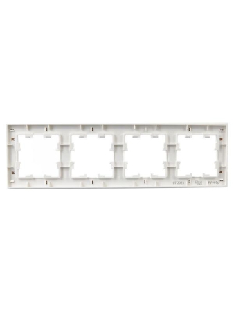 Рамка 4-м BRITE РУ-4-Бр бел. рифленый IEK BR-M42-51-K01