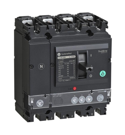 Выключатель автоматический SYSTEMEPACT CCB250 36кА 4P4D S2.2 250А рычаг SE SPC250F25022L4DF Выключатель автоматический SYSTEMEPACT CCB250 36кА 4P4D S2.2 250А рычаг SE SPC250F25022L4DF