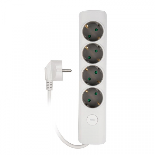 Удлинитель 4х5м с заземл. с выкл. бел. ET-04-500W (4х5.0) JAZZway 5051836 Удлинитель 4х5м с заземл. с выкл. бел. ET-04-500W (4х5.0) JAZZway 5051836