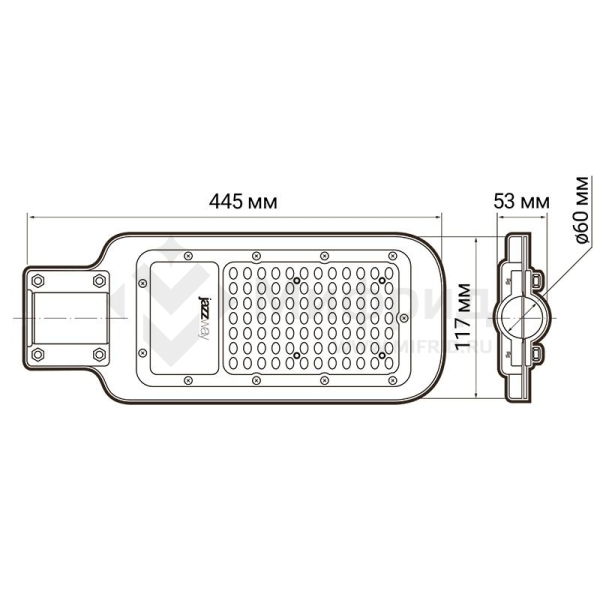 Светильник светодиодный PSL 07 80Вт 5000К IP65 AC180-260 уличный ДКУ Pro JazzWay 5041073