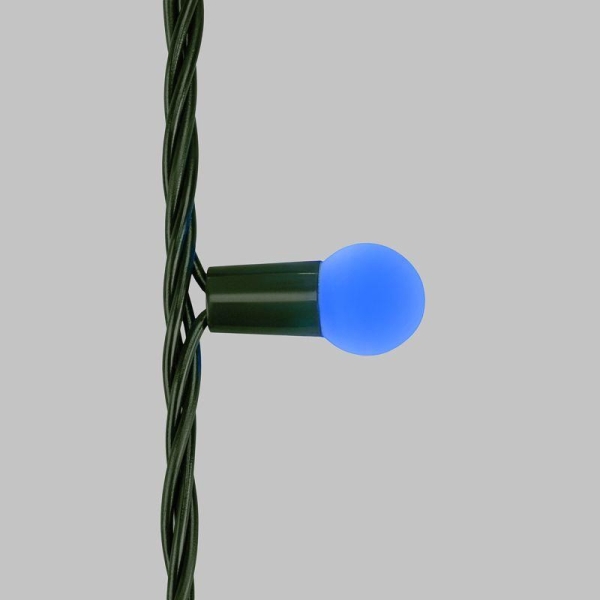 Гирлянда светодиодная "Мультишарики" 20м d15мм 200LED мульти (RG/RB) 11Вт 230В IP44 мигание провод зел. Neon-Night 303-609