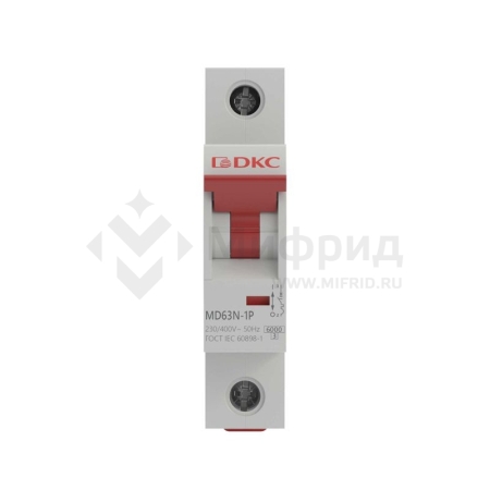 Выключатель автоматический модульный 1п C 2А 6кА YON max типа MD63N YON MD63N-1PC2