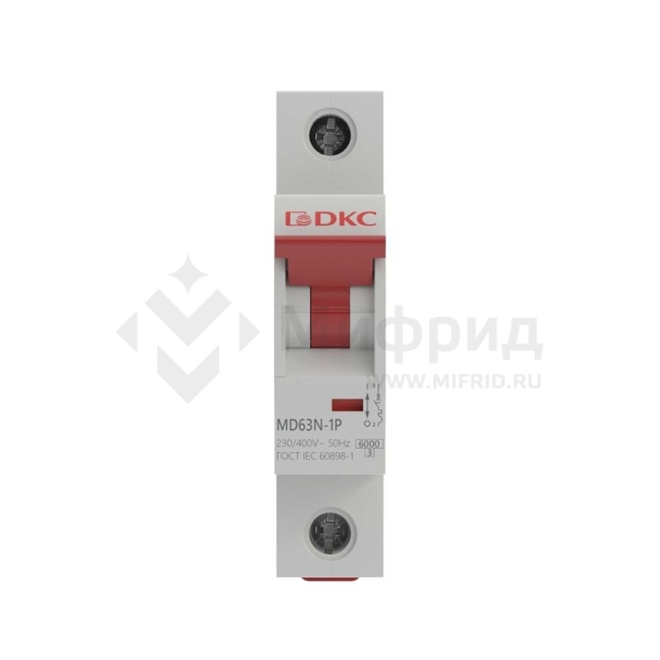 Выключатель автоматический модульный 1п C 2А 6кА YON max типа MD63N YON MD63N-1PC2