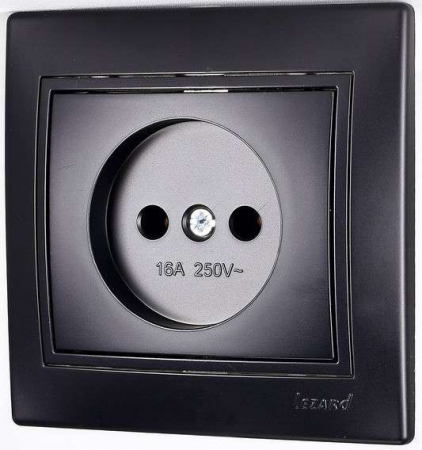 Розетка 1-м СП Mira 16А IP20 без заземл. со вставкой керамика черн. бархат LEZARD 701-4242-121 Розетка 1-м СП Mira 16А IP20 без заземл. со вставкой керамика черн. бархат LEZARD 701-4242-121