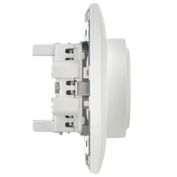 Розетка 2-м SKANDY 16А с заземл. без защ. шторок в сборе SK-R08W арктич. бел. IEK SK-R21-16-K01-F