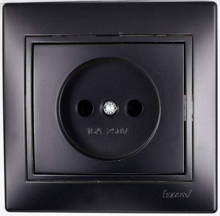 Розетка 1-м СП Mira 16А IP20 без заземл. со вставкой керамика черн. бархат LEZARD 701-4242-121 Розетка 1-м СП Mira 16А IP20 без заземл. со вставкой керамика черн. бархат LEZARD 701-4242-121