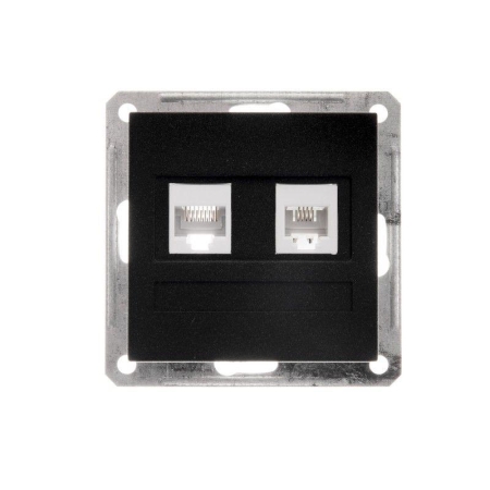 Розетка компьютерная + телефонная 2-м СП W59 RJ45 + RJ11 кат.5E 1А механизм черн. бархат SE RSI-251TK5E-6-86 Розетка компьютерная + телефонная 2-м СП W59 RJ45 + RJ11 кат.5E 1А механизм черн. бархат SE RSI-251TK5E-6-86