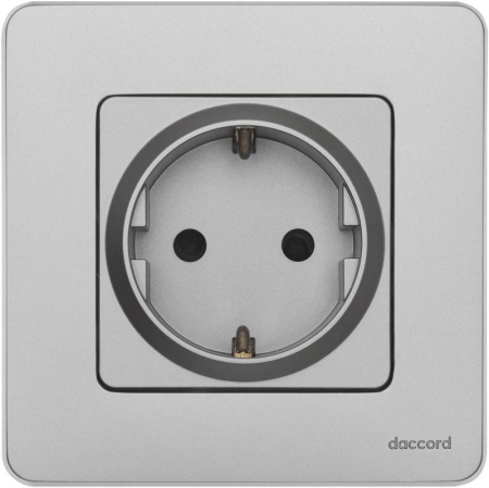 Розетка 1-м СП Inspiria 16А IP20 250В 2P+E защ. шторки немецк. стандарт механизм алюм. IEK 673732 Розетка 1-м СП Inspiria 16А IP20 250В 2P+E защ. шторки немецк. стандарт механизм алюм. IEK 673732