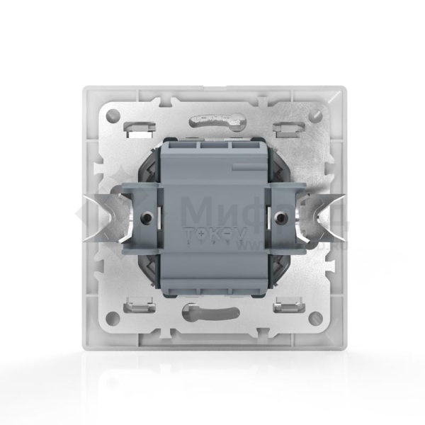 Переключатель проходной 2-кл. СП AVA 10А IP20 в сборе бел. TOKOV ELECTRIC TKL-AV-P2F-C01