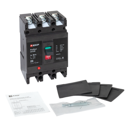 Выключатель автоматический 3п 80А 18кА LS125 ProPact EKF mccb-125-18-3-80-ls Выключатель автоматический 3п 80А 18кА LS125 ProPact EKF mccb-125-18-3-80-ls