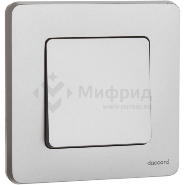 Переключатель 1-кл. 1п 1мод. СП Inspiria 10А IP20 250В 10AX механизм алюм. IEK 673652