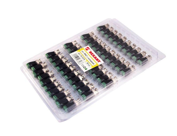 Разъем штекер BNC с клемм. колодкой (уп.50шт) Rexant 05-3076