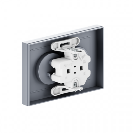 Розетка 2-м СП Эпика 16А без заземл. без защ. шторок с рамкой механизм алюм. EKF UP1-SOA-200 Розетка 2-м СП Эпика 16А без заземл. без защ. шторок с рамкой механизм алюм. EKF UP1-SOA-200