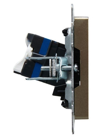 Розетка компьютерная СП RJ45 кат.6 BRITE РК11-БрШ механизм шампань IEK BR-K10-2-K37 Розетка компьютерная СП RJ45 кат.6 BRITE РК11-БрШ механизм шампань IEK BR-K10-2-K37