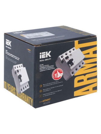 Выключатель дифференциального тока (УЗО) 4п 63А 300мА тип AC ВДТ R10N ARMAT IEK AR-R10N-4-063C300 Выключатель дифференциального тока (УЗО) 4п 63А 300мА тип AC ВДТ R10N ARMAT IEK AR-R10N-4-063C300