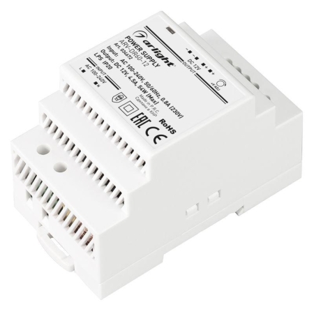 Блок питания ARV-DR60-12 12В 4.5А 54Вт IP20 DIN-рейка Arlight 034672 Блок питания ARV-DR60-12 12В 4.5А 54Вт IP20 DIN-рейка Arlight 034672