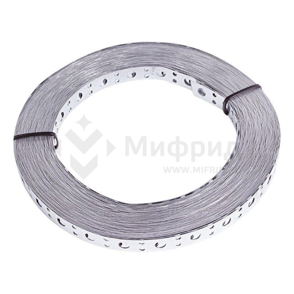 Лента монтажная перфорир. 12х0.55мм прямая полоса оцинк. (уп.25м) Rexant 07-7112-4