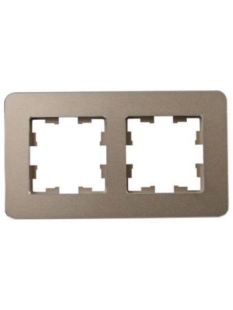 Рамка 2-м BRITE РУ-2-1-Бр метал. латунь RE IEK BR-M22-M-01-K49