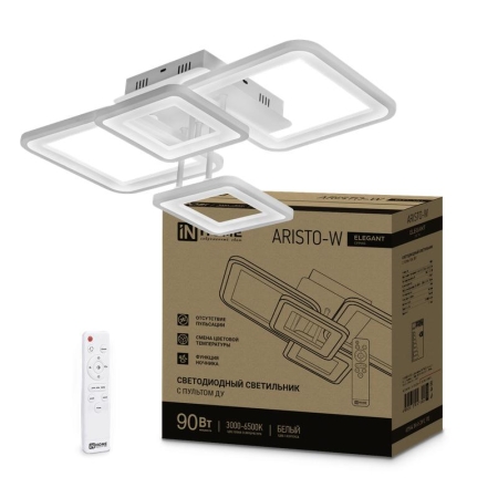 Светильник светодиодный ELEGANT ARISTO-W 90Вт 3000-6500К 7000лм 230В 535х370х151мм пульт ДУ бел. IN HOME 4690612047300 Светильник светодиодный ELEGANT ARISTO-W 90Вт 3000-6500К 7000лм 230В 535х370х151мм пульт ДУ бел. IN HOME 4690612047300
