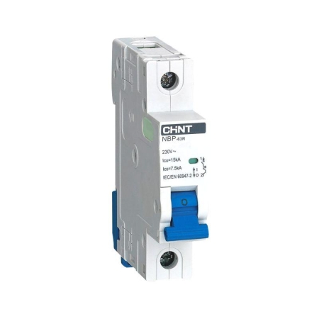 Выключатель автоматический модульный 1п 8In 10А 15кА NBP-63R CHINT 352365 Выключатель автоматический модульный 1п 8In 10А 15кА NBP-63R CHINT 352365
