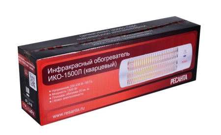 Обогреватель инфракрасный ИКО-1500Л кварцевый Ресанта 67/5/10 Обогреватель инфракрасный ИКО-1500Л кварцевый Ресанта 67/5/10