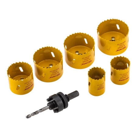 Набор коронок Bimetal (14 20 22 25 30 35 40 51 60 64 67) 16 предметов метал. кейс Kranz KR-92-0203-1 Набор коронок Bimetal (14 20 22 25 30 35 40 51 60 64 67) 16 предметов метал. кейс Kranz KR-92-0203-1