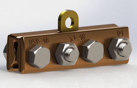 Зажим стыковой контактного провода  КС-059