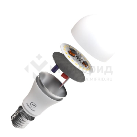 Лампа светодиодная RS LED A60 E27 12W 220-240V 12Вт грушевидная матовая 2700К тепл. бел. E27 1200лм 220-240В Ra90 Русский Свет 15010345040