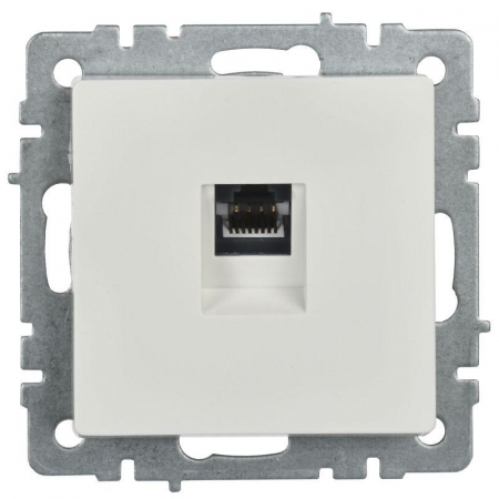 Розетка компьютерная СП RJ45 кат.5E BRITE РК10-БрБ механизм бел. IEK BR-K10-1-K01 Розетка компьютерная СП RJ45 кат.5E BRITE РК10-БрБ механизм бел. IEK BR-K10-1-K01