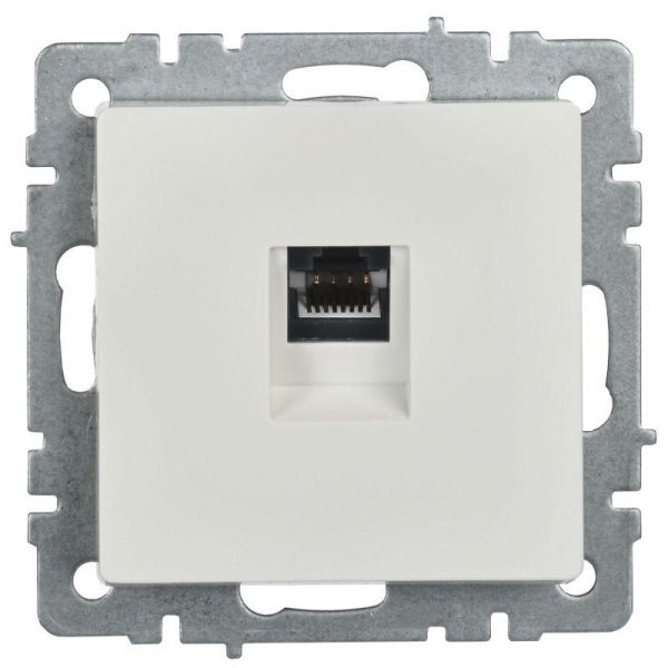Розетка компьютерная СП RJ45 кат.5E BRITE РК10-БрБ механизм бел. IEK BR-K10-1-K01 Розетка компьютерная СП RJ45 кат.5E BRITE РК10-БрБ механизм бел. IEK BR-K10-1-K01