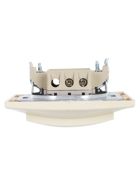 Переключатель проходной 1-кл. СП Кварта 10А IP20 ВСп10-1-0-ККм крем. GENERICA EVK12-K33-10-DM