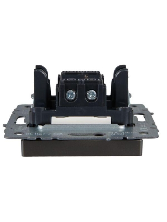 Выключатель проходной 1-кл. СП BRITE ВС10-1-7-БрС 10А с индик. механизм сталь IEK BR-V12-1-10-K46