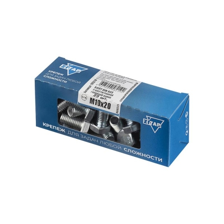 Болт с шестигранной головкой М10х20 DIN 933 оцинк. (уп.25шт) TTech-Krep/Zitar 105214