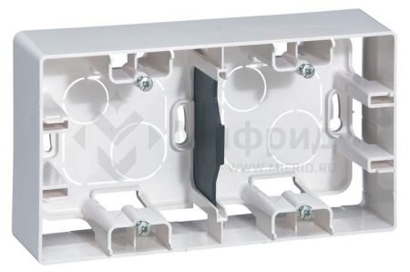 Коробка 2-м ОП Etika бел. IEK 672530