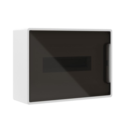 Щиток настенный 12мод. FRAME с тонированной дверцей с 2 шин PEN на 8+6 отверст. бел. DKC F12W1WD