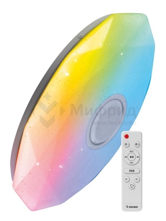 Светильник светодиодный PREMIUMt DIAMOND-MUSIC-RGB 75Вт 3000-6500К IP40 6000лм 230В 502х90мм КОСМОС KSDiamRGBmus75W