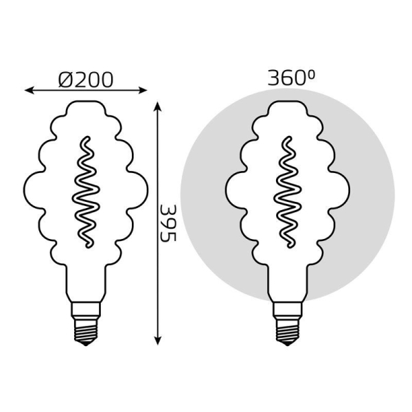 Лампа светодиодная филаментная Black Filament 8.5Вт Honeycomb золотая 2000К тепл. бел. E27 660лм GAUSS 161802105 Лампа светодиодная филаментная Black Filament 8.5Вт Honeycomb золотая 2000К тепл. бел. E27 660лм GAUSS 161802105