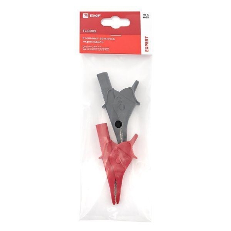 Комплект зажимов «крокодил» TLA3102 Expert EKF TLA3102 Комплект зажимов «крокодил» TLA3102 Expert EKF TLA3102