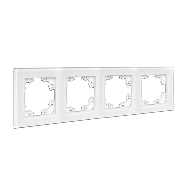 Рамка 4-м Афина стеклянная бел. UNIVersal 2245 Рамка 4-м Афина стеклянная бел. UNIVersal 2245