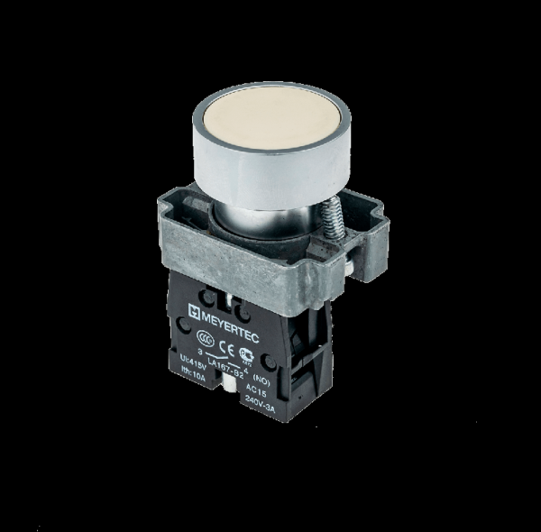 Кнопка плоская бел. 1NO мет. MTB2-BAZ111 ОВЕН 58150