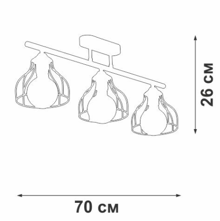 Люстра 3xE27 макс. 40Вт Vitaluce V4819-1/3PL Люстра 3xE27 макс. 40Вт Vitaluce V4819-1/3PL
